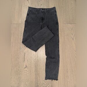 Madewell Stovepipe Jeans with raw hem